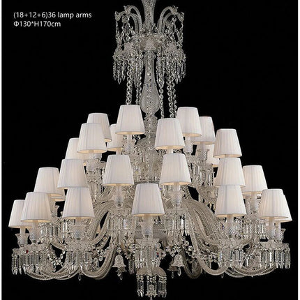 Lustre transparent en cristal pour éclairage élégant — LZ4N7Q