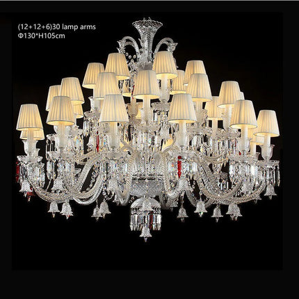 Lustre transparent en cristal pour éclairage élégant — LZ4N7Q