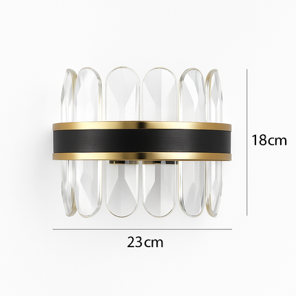 lustre en cuir led cristal luxueux rond suspendu moderne