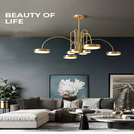 Lustre suspension en cuivre style nordique chic — LZ4X7Q2