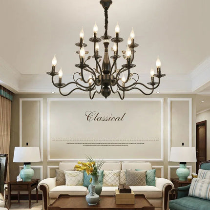 lustre en fer forgé rétro pour intérieur élégant