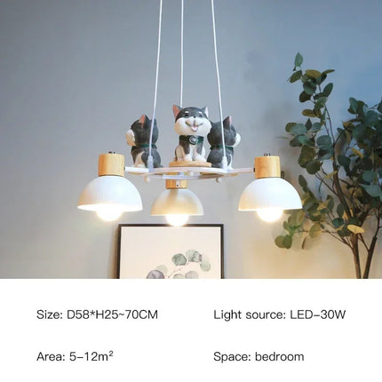 Lustre suspendu en forme de chiot pour chambre d’enfant — LZ4Q9X2
