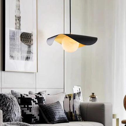 Lustre suspendu en laiton et marbre — LZ4X9Q2N