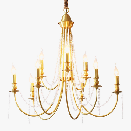 Lustre moderne en laiton pour éclairage intérieur élégant — LZ4X9P