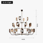 12 8 4 lumière D140cm / Or