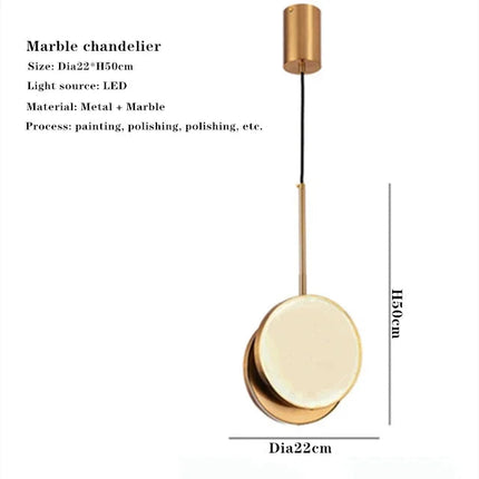 Lustre double face en marbre pour décoration intérieure moderne — LZ4X9Q2