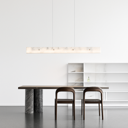 Lustre dimmable LED en marbre et acier inoxydable — LZ4X9P2