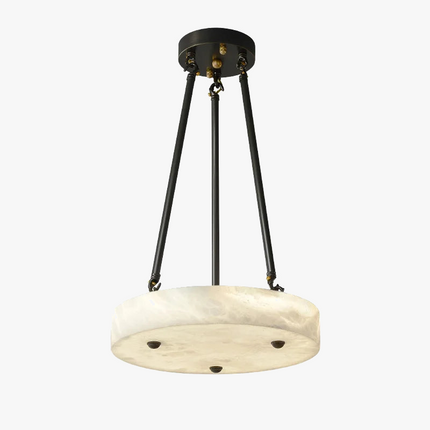 Lustre LED minimaliste en marbre et cuivre rétro — LZ4X9T