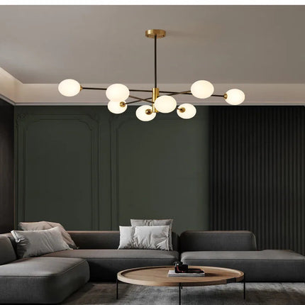 Lustre intérieur en or avec globe en verre — LZ4X9M2