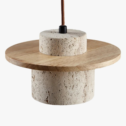 Lustre suspension style wabi-sabi en pierre de grotte nordique — LZ4X9M