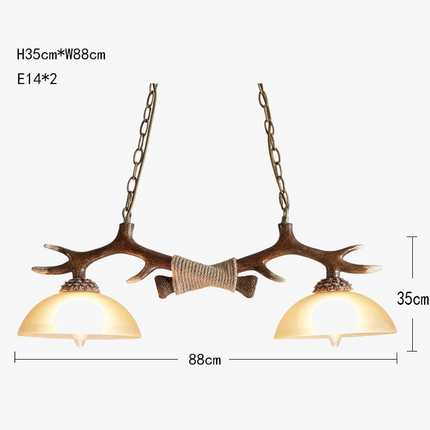 Lustre en résine style nordique antique pour espace créatif — LZ7D9Q