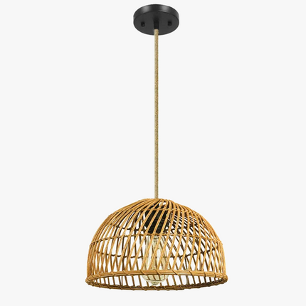 lustre en rotin tissé à la main avec led pour intérieur