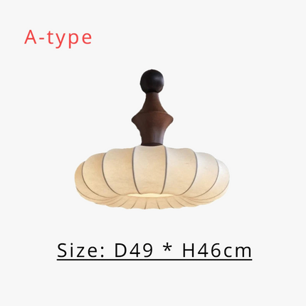 Lustre en soie avec abat-jour tissu lumineux — LZ4X9Q2M