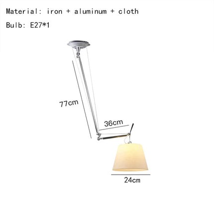 Lustre avec abat-jour en tissu pour espaces professionnels — LZ4X9T