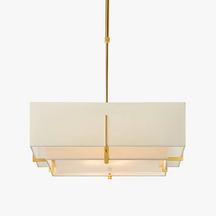 Lustre rond en tissu chinois style rétro pour intérieur élégant — LZ4X9M