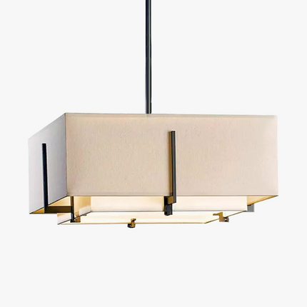 Lustre rond en tissu chinois style rétro pour intérieur élégant — LZ4X9M