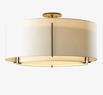 Lustre rond en tissu chinois style rétro pour intérieur élégant — LZ4X9M