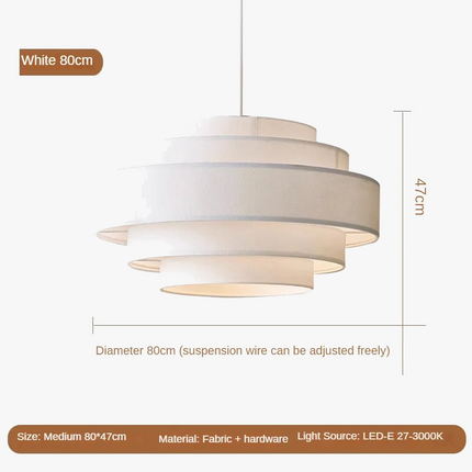 Lustre suspension en tissu pour éclairage minimaliste personnalisé — LZ4X9M