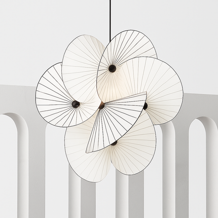 Lustre en tissu avec fil réglable pour éclairage intérieur — LZ7D9Q