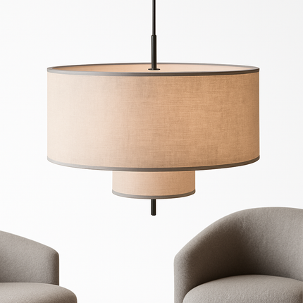 Lustre suspension en tissu fait main style rétro polyvalent — LZ7D9X