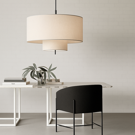 Lustre suspension en tissu fait main style rétro polyvalent — LZ7D9X