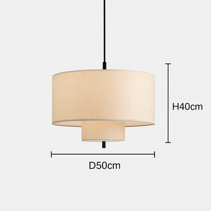 Lustre suspension en tissu fait main style rétro polyvalent — LZ7D9X