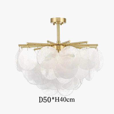 Lustre en verre avec carillons éoliens au design romantique — LZ4XJ9