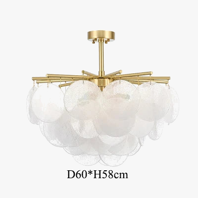 Lustre en verre avec carillons éoliens au design romantique — LZ4XJ9