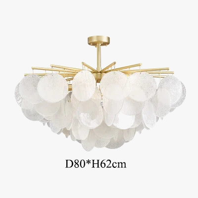 Lustre en verre avec carillons éoliens au design romantique — LZ4XJ9