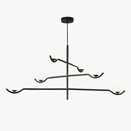 Lustre en verre blanc au design moderne pour intérieur élégant — LZ4X9T