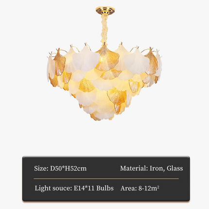 Lustre en verre forme coquillage pour ambiance romantique — LZ4X9T2
