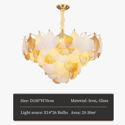 Lustre en verre forme coquillage pour ambiance romantique — LZ4X9T2