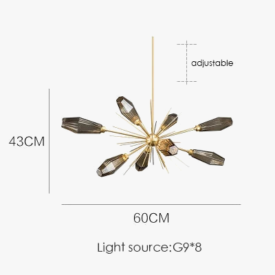 Lustre suspension en verre au design minimaliste post-moderne — LZ4X9P