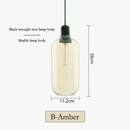 Lustre suspension en verre danois rétro pour ambiance nordique — LZ4X9T2