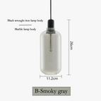 A gris fumé / Corps de lampe en marbre / Lumière chaude