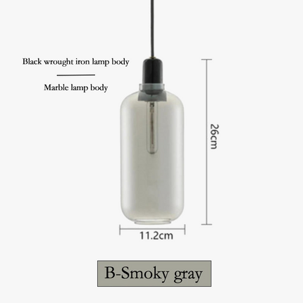 Lustre suspension en verre danois rétro pour ambiance nordique — LZ4X9T2