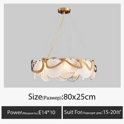 Lustre suspension en verre effet brume nordique — LZ4X9T2