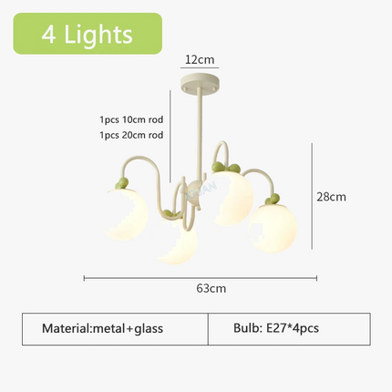 Lustre en verre de style français pour hôtel — LZ4D7Q2