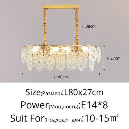 Lustre en verre luxueux pour intérieur élégant — LZ4P9XQ
