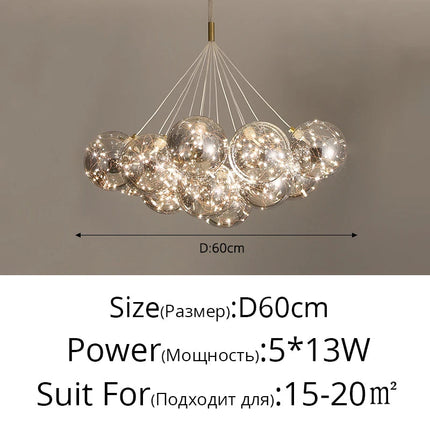 lustre en verre design créatif éclairage intérieur élégant led