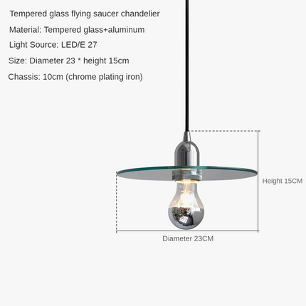 Lustre suspension en verre style rétro pour café et restaurant — LZ4X9T
