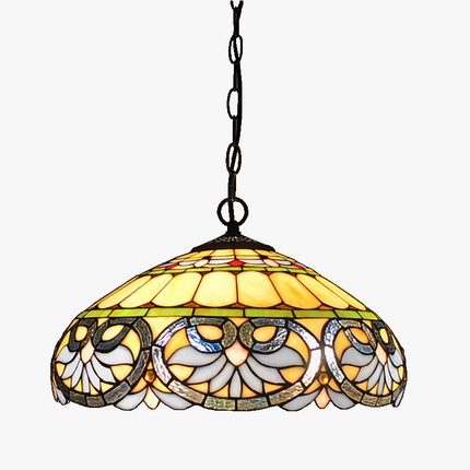 Lustre suspension en verre cœur style Tiffany rétro pour restaurant — LZ4G7XQ