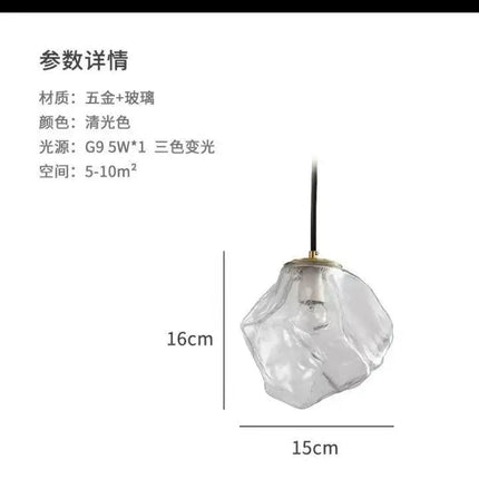 Lustre en verre fumé pour cuisine et bar, éclairage moderne — LZ4X9Q2