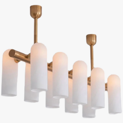 Lustre suspension en verre laiteux au design moderne élégant — LZ4X9J