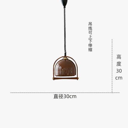 Lustre suspendu en verre style médiéval décoratif — LZ4X9T