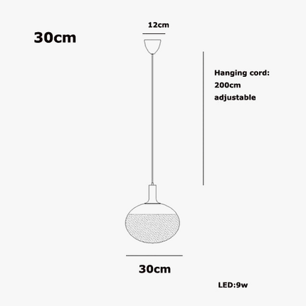 Lustre suspension en verre mat pour éclairage intérieur moderne — LZ4X9P