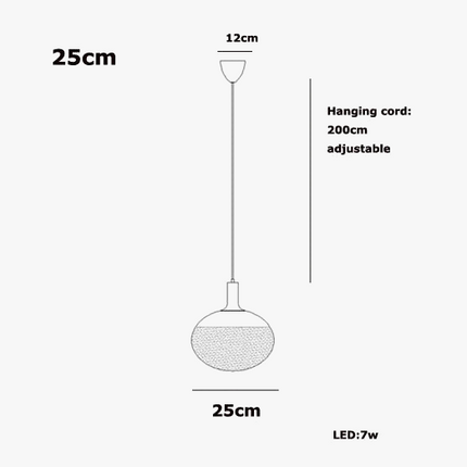 Lustre suspension en verre mat pour éclairage intérieur moderne — LZ4X9P
