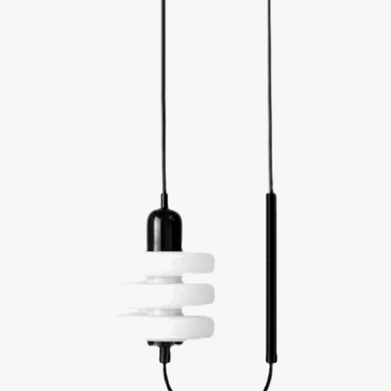 Lustre suspension en verre noir et blanc au design moderne élégant — LZ4QJ7