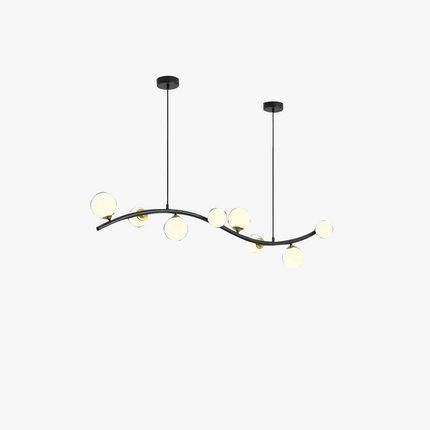 Lustre suspension en verre noir style nordique pour bar et restaurant — LZ4X9J
