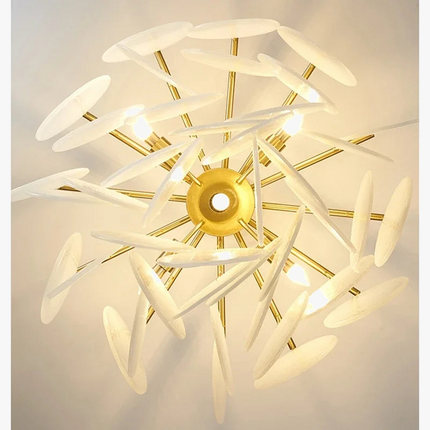Lustre en verre et fer style nordique pour décoration de luxe — LZ4X9J